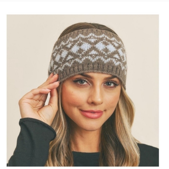 Accessories - Wool Blend Fair Isle Headwrap Earwarmer